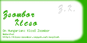 zsombor klcso business card
